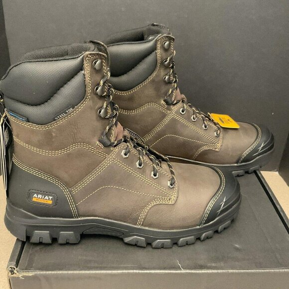 New! Mens Ariat Treadfast 8Waterproof Steel Toe Work Boots
